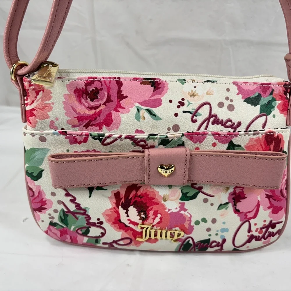 Juicy Couture Pick Ur Petal  Peek A Bow Floral Crossbody new no tags - Picture 3 of 10